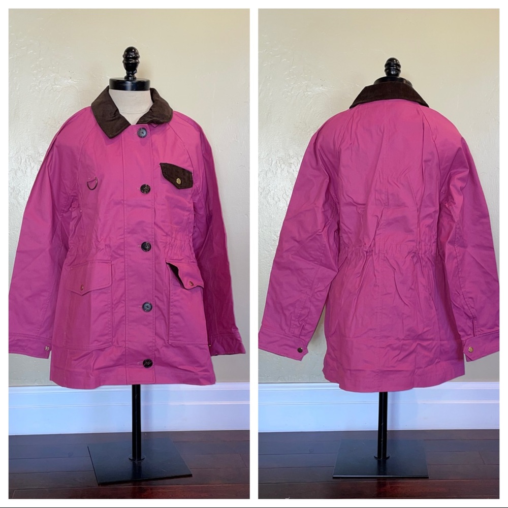 J Crew Classic Field Jacket Vintage Raspberry Size Medium